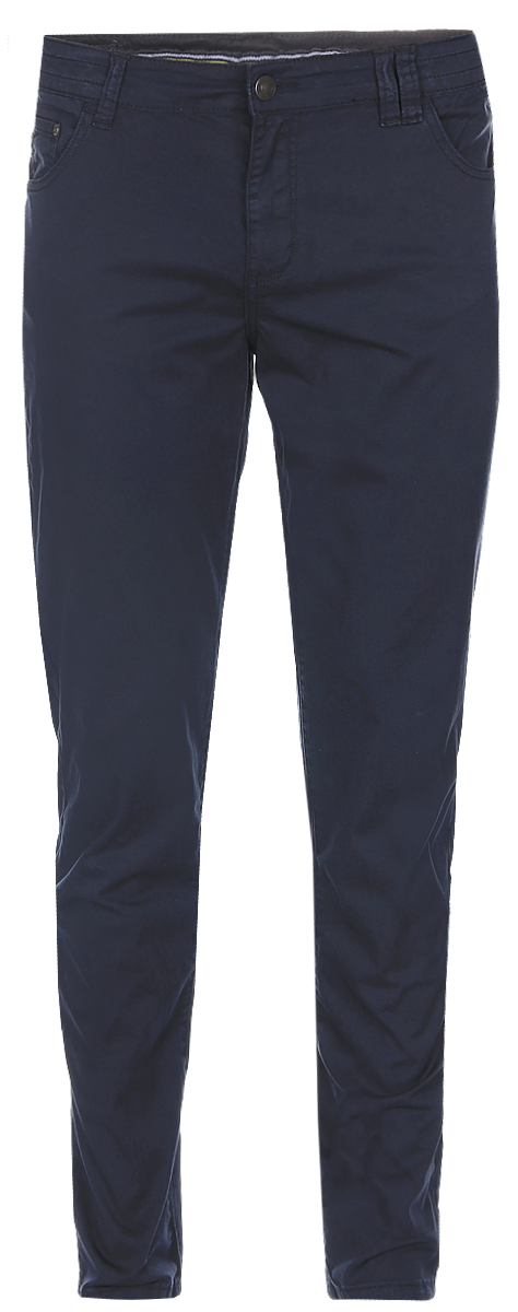 Брюки мужские Baon, цвет: темно-синий. B797016_Deep Navy. Размер XL (52)B797016_Deep Navy Брюки мужские Baon, цвет: темно-синий. B797016_Deep Navy. Размер XL (52)B797016_Deep NavyСтильные мужские брюки Baon выполнены из плотного хлопка с небольшим добавлением эластана. Классическая модель прямого кроя и стандартной посадки застегивается на ширинку с застежкой-молнией, а также на пуговицу в поясе. На поясе предусмотрены шлевки для ремня. Брюки оснащены двумя втачными карманами и потайным кармашком спереди, и двумя накладными карманами сзади.