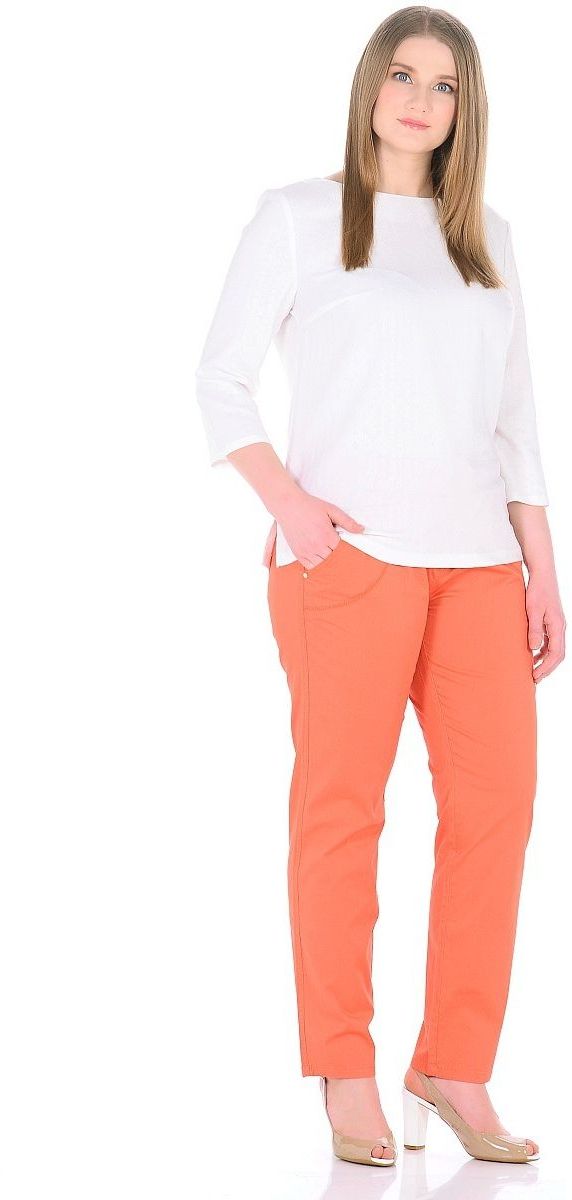 Брюки женские Milton, цвет: коралловый. WT-4702C. Размер 50/52WT-4702C Брюки женские Milton, цвет: коралловый. WT-4702C. Размер 50/52WT-4702CБрюки обычной длины, зауженные к низу. Пояс на кулиске со шнурком.