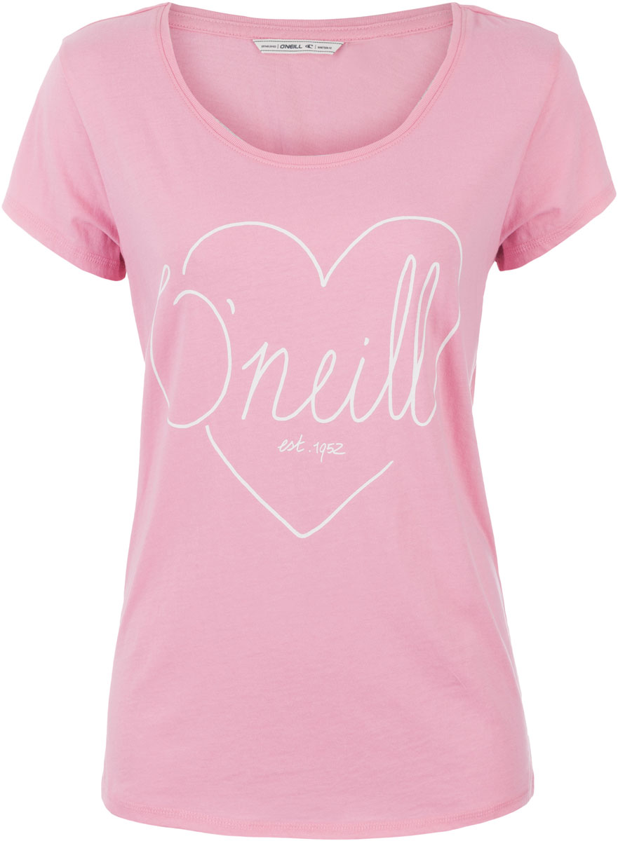 Футболка женская ONeill Lw Heart Graphic T-Shirt, цвет: розовый. 7A8618-4076. Размер M (46/48)7A8618-4076 Футболка женская ONeill Lw Heart Graphic T-Shirt, цвет: розовый. 7A8618-4076. Размер M (46/48)7A8618-4076Футболка женская ONeill выполнена из 100% хлопка. Модель имеет стандартный крой, короткий рукав и круглый вырез горловины. Футболка дополнена рисунком в виде сердца и надписями.