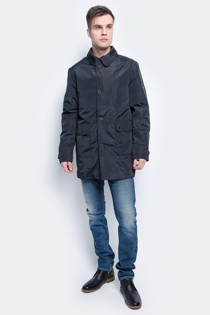 Плащ мужской Baon, цвет: темно-синий. B587001_Deep Navy Checked. Размер XXL (54)B587001_Deep Navy Checked Плащ мужской Baon, цвет: темно-синий. B587001_Deep Navy Checked. Размер XXL (54)B587001_Deep Navy CheckedПлащ мужской Baon выполнен из полиэстера. Модель с отложным воротником и длинными рукавами по всей длине застегивается на пуговицы.