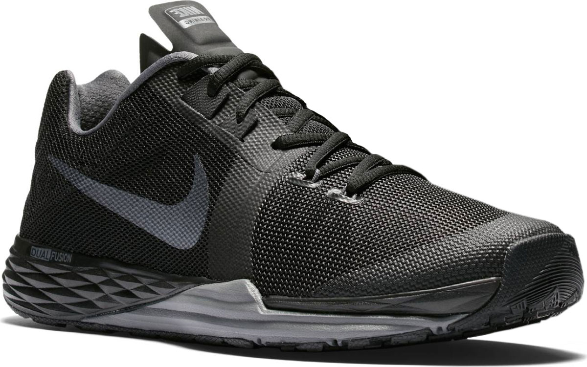 Кроссовки для бега мужские Nike Train Prime Iron Dual Fusion, цвет: черный. 832219-007. Размер 11 (45)832219-007 Кроссовки для бега мужские Nike Train Prime Iron Dual Fusion, цвет: черный. 832219-007. Размер 11 (45)832219-007Модные мужские кроссовки Train Prime Iron Dual Fusion от Nike выполнены из текстиля. Подкладка из текстиля обеспечивает комфорт. Шнуровка надежно зафиксирует модель на ноге. Технология Dualfusion, используемая в промежуточной подошве, объединяет материал EVA двух разных плотностей, что обеспечивает превосходную амортизацию и поддержу. Стелька из специального материала Phylon для мягкой амортизации, легкости и поддержки. Резиновая подошва с протектором для износостойкости и надежного сцепления с поверхностью.