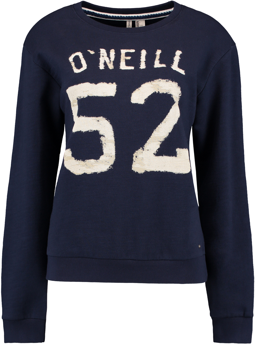 Свитшот женский ONeill Lw Logo Driver Sweatshirt, цвет: темно-синий. 7A6410-5056. Размер L (48/50)7A6410-5056 Свитшот женский ONeill Lw Logo Driver Sweatshirt, цвет: темно-синий. 7A6410-5056. Размер L (48/50)7A6410-5056Женский свитшот ONeill выполнен из 100% хлопка. Модель имеет стандартный крой, длинный рукав и круглый вырез горловины. Свитшот дополнен надписями.