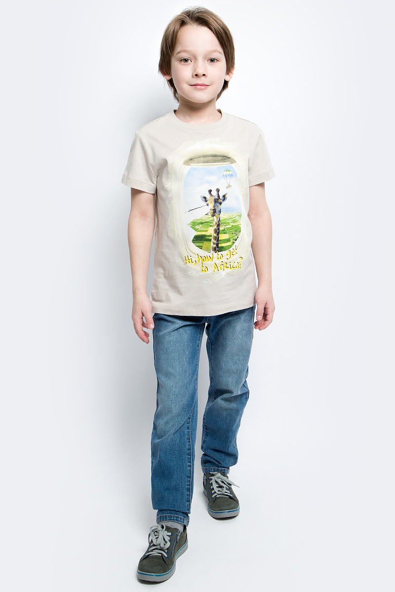 Футболка для мальчика Sela, цвет: серебристо-бежевый. Ts-811/1055-7112. Размер 128Ts-811/1055-7112 Футболка для мальчика Sela, цвет: серебристо-бежевый. Ts-811/1055-7112. Размер 128Ts-811/1055-7112Стильная футболка для мальчика Sela изготовлена из натурального хлопка и оформлена оригинальным принтом. Воротник дополнен мягкой трикотажной резинкой.Яркий цвет модели позволяет создавать модные образы.
