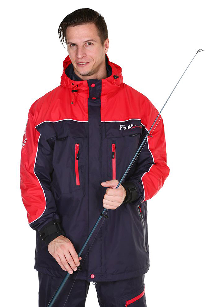 Куртка рыболовная мужская FisherMan Nova Tour Коаст PRO, цвет: графит, красный. 95428-924. Размер S (48)95428-924 Куртка рыболовная мужская FisherMan Nova Tour Коаст PRO, цвет: графит, красный. 95428-924. Размер S (48)95428-924Удлиненная куртка FisherMan Nova Tour для любителей береговой рыбалки. У куртки анатомический крой, это обеспечивает свободу движения. Полностью влагозащищенные манжеты, вода не будет попадать внутрь в дождь или даже тогда, когда вы опустите руку в воду! Куртка с мембраной 10000/10000 и проклеенными швами, оставит вас сухим в любой дождь, а также обеспечит эффективную паропроводимость. У куртки есть карманы для рук и нагрудные карманы для необходимых принадлежностей. Если от активной рыбалки стало по-настоящему жарко, воспользуйтесь предусмотренной вентиляцией!