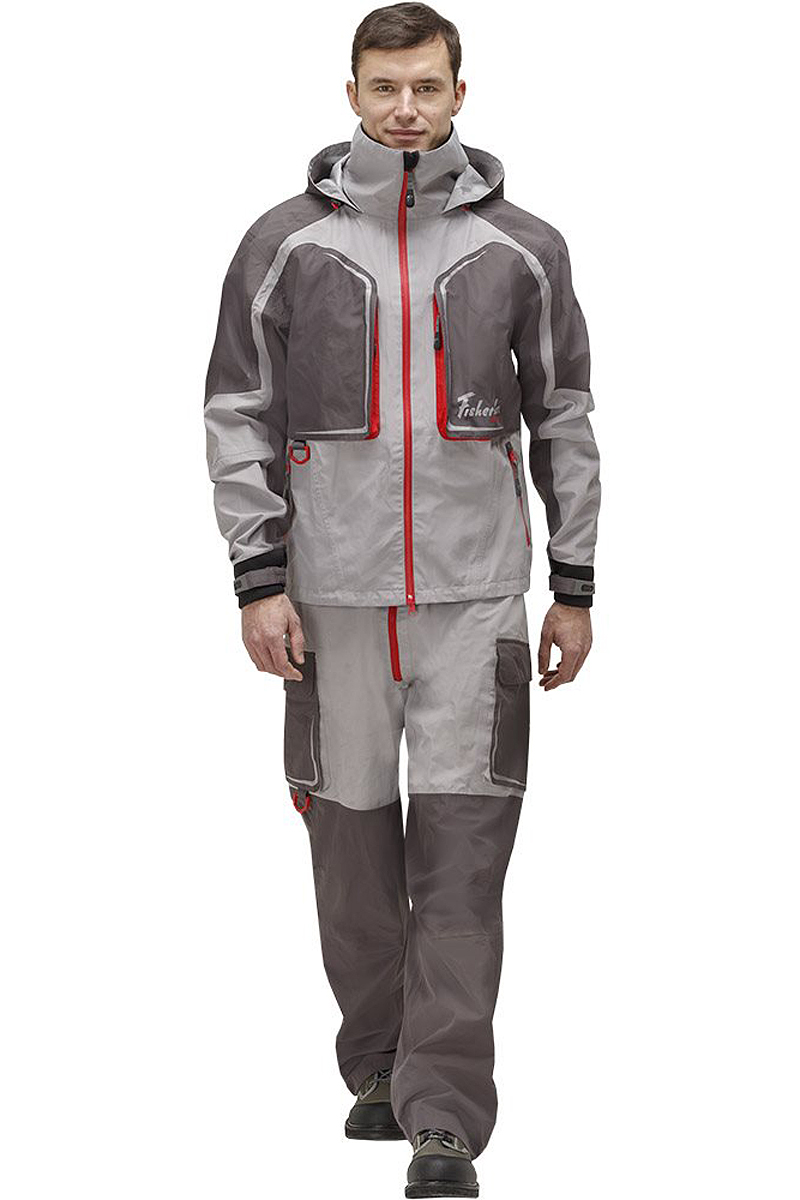 Куртка рыболовная мужская FisherMan Nova Tour Риф Prime, цвет: серый, красный. 95938-55. Размер XXXL (58)95938-55 Куртка рыболовная мужская FisherMan Nova Tour Риф Prime, цвет: серый, красный. 95938-55. Размер XXXL (58)95938-55Практичная и надежная куртка FisherMan Nova Tour выполнена специально для рыбалки. Куртка с воротником-стойкой и съемным капюшоном застегивается на пластиковую молнию. Изделие дополнено карманами. Такая куртка, пожалуй, лучшая защита от непогоды.