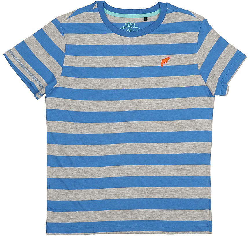 Футболка для мальчика Sela, цвет: индиго. Ts-811/1075-7213. Размер 128, 8 летTs-811/1075-7213 Футболка для мальчика Sela, цвет: индиго. Ts-811/1075-7213. Размер 128, 8 летTs-811/1075-7213Стильная футболка для мальчика Sela изготовлена из натурального хлопка и оформлена принтом в полоску. Воротник дополнен мягкой трикотажной резинкой.Яркий цвет модели позволяет создавать модные образы.