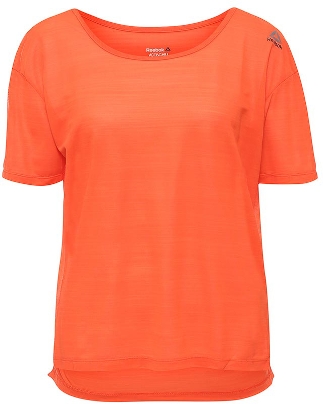 Футболка женская Reebok Wor Activchill Slub, цвет: оранжевый. BK4880. Размер S (42/44)BK4880 Футболка женская Reebok Wor Activchill Slub, цвет: оранжевый. BK4880. Размер S (42/44)BK4880Когда вы тренируетесь, погода не должна мешать вам показывать лучшие результаты. Технология ActiveChill помогает сохранить оптимальную температуру при даже при высоких нагрузках в очень жаркую погоду. Модель свободного кроя с короткими рукавами и круглым вырезом горловины. Удлиненный подол для полной уверенности во время занятий.