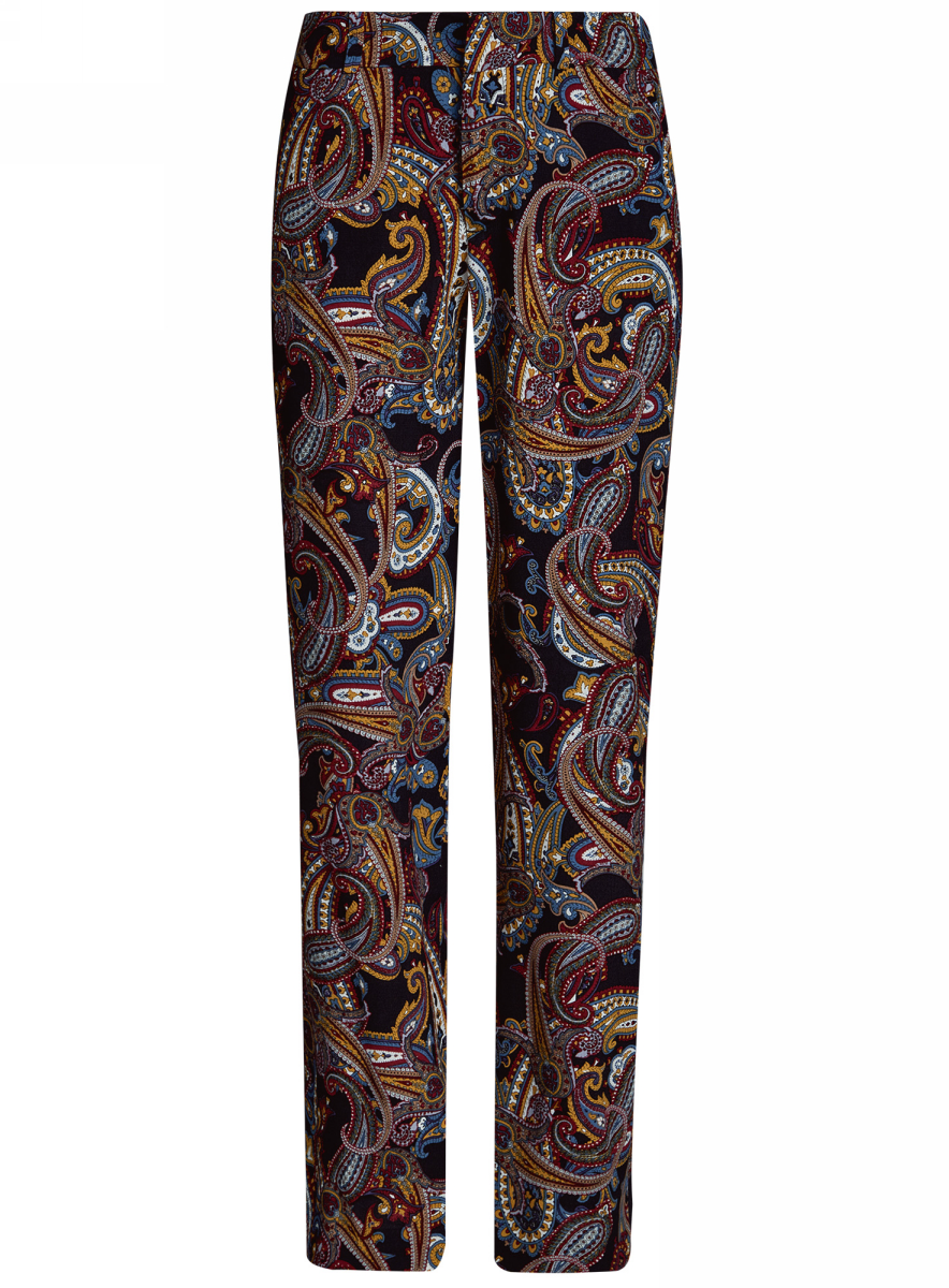 Брюки женсие oodji Collection, цвет: черный, горчичный. 21701095M/42800/2957E. Размер 38-170 (44-170)21701095M/42800/2957E Брюки женсие oodji Collection, цвет: черный, горчичный. 21701095M/42800/2957E. Размер 38-170 (44-170)21701095M/42800/2957EЖенские летние брюки oodji Collection выполнены из высококачественного материала. Модель стандартной посадки застегивается на пуговицу в поясе и ширинку на застежке-молнии. Пояс имеет шлевки для ремня. Брюки оформлены оригинальным прнтом.