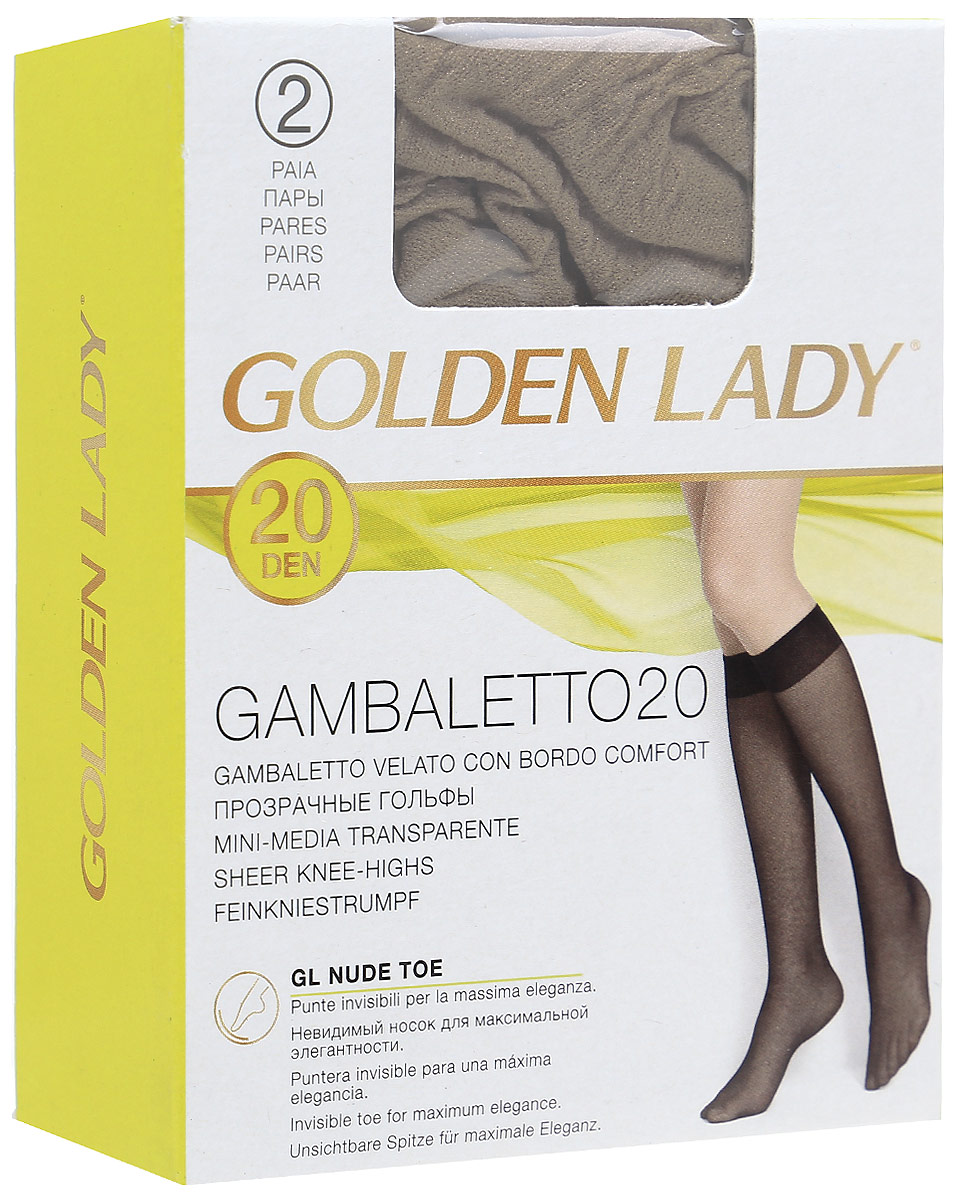 Гольфы Golden Lady Gambaletto 20, цвет: Melon (телесный), 2 пары. Размер универсальныйGambaletto 20 Гольфы Golden Lady Gambaletto 20, цвет: Melon (телесный), 2 пары. Размер универсальныйGambaletto 20Тонкие полиамидные гольфы Golden Lady с комфортной резинкой.