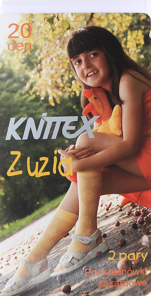 Гольфы для девочки Knittex, цвет: белый, 2 пары. Zuzia. Размер 18/22Zuzia Гольфы для девочки Knittex, цвет: белый, 2 пары. Zuzia. Размер 18/22ZuziaЭластичные гольфы выполнены из полиамида и эластана. Модель оформлена нежным узорным принтом. В комплекте 2 пары.