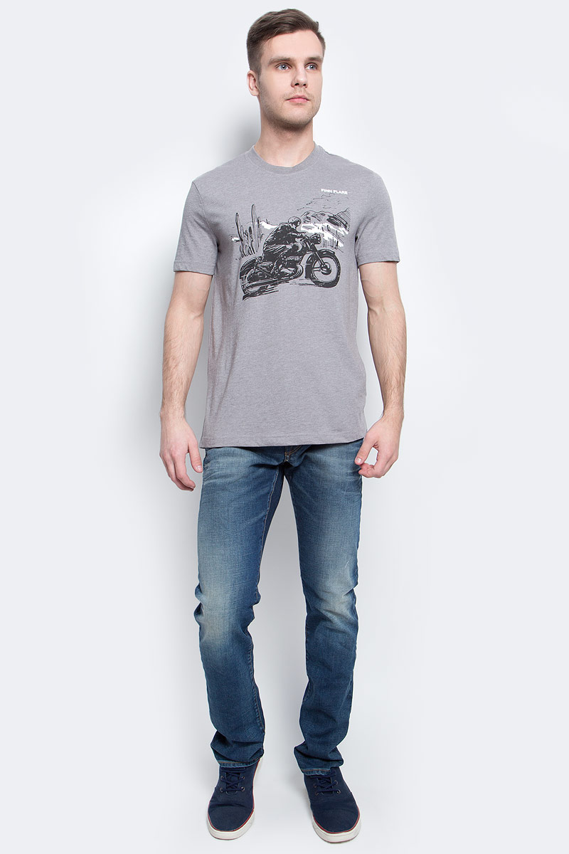 Футболка мужская Finn Flare, цвет: серый. S17-22032_205. Размер XXL (54)S17-22032_205 Футболка мужская Finn Flare, цвет: серый. S17-22032_205. Размер XXL (54)S17-22032_205Футболка мужская Finn Flare выполнена из натурального хлопка. Модель с круглым вырезом горловины и короткими рукавами.