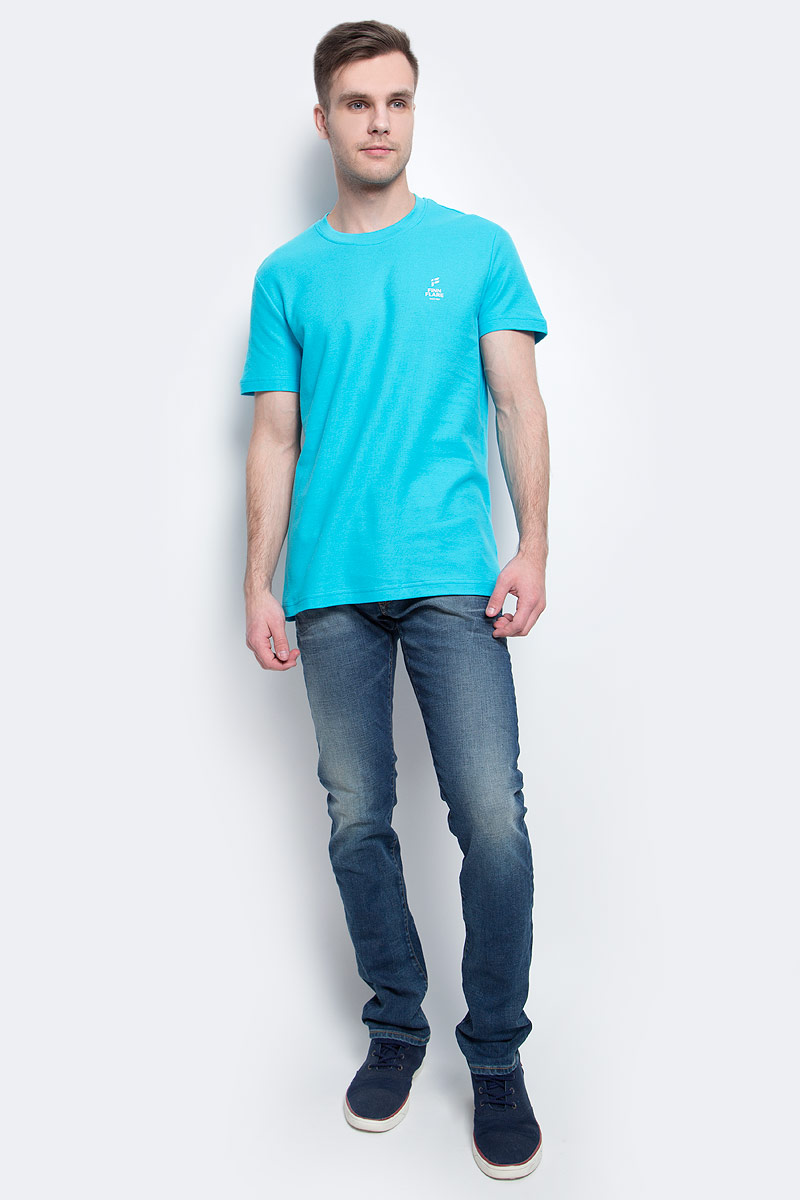 Футболка мужская Finn Flare, цвет: бирюзовый. S17-21023_133. Размер XXL (54)S17-21023_133 Футболка мужская Finn Flare, цвет: бирюзовый. S17-21023_133. Размер XXL (54)S17-21023_133Футболка мужская Finn Flare выполнена из натурального хлопка. Модель с круглым вырезом горловины и короткими рукавами.
