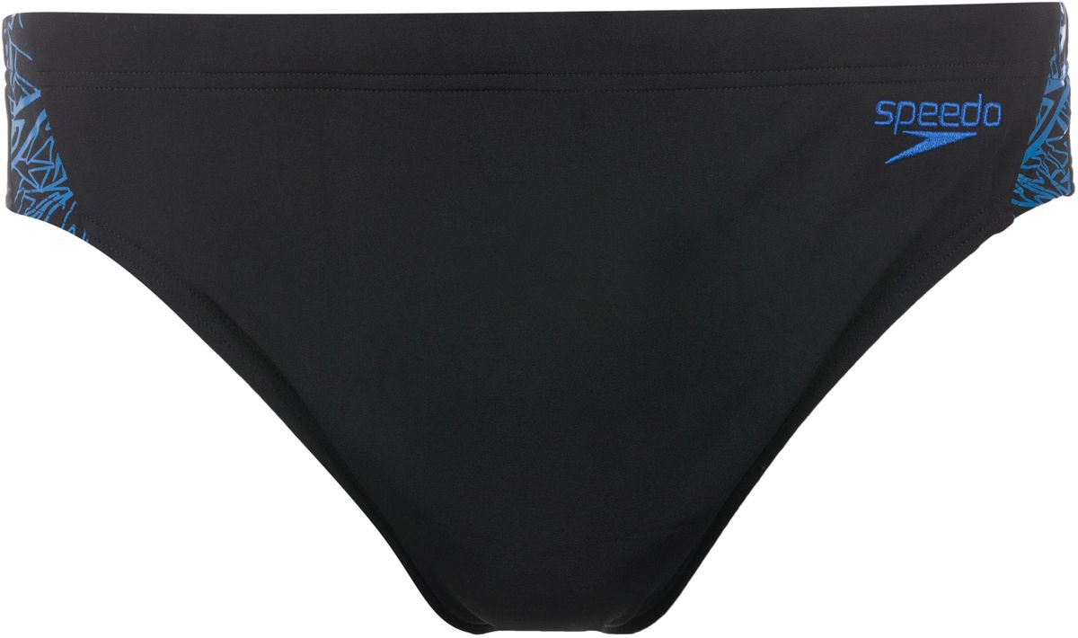 Плавки мужские Speedo Boom Splice 7cm Brief, цвет: черный, синий. 8-10854B442-B442. Размер 36 (46/48)8-10854B442-B442 Плавки мужские Speedo Boom Splice 7cm Brief, цвет: черный, синий. 8-10854B442-B442. Размер 36 (46/48)8-10854B442-B442Спортивные плавки Speedo Boom Splice 7cm Brief с ярким контрастным логопринтом предназначены для тренировок в бассейне. Плавки имеют пояс на мягкой эластичной резинке и удобно садятся по фигуре, обеспечивая комфорт при любых видах активности в воде.Благодаря технологии Technologyткань плавок в 10 раз более устойчива к разрушающему воздействию хлора, чем обычные ткани с эластаном и спандексом. Высота бокового шва: 7 см.