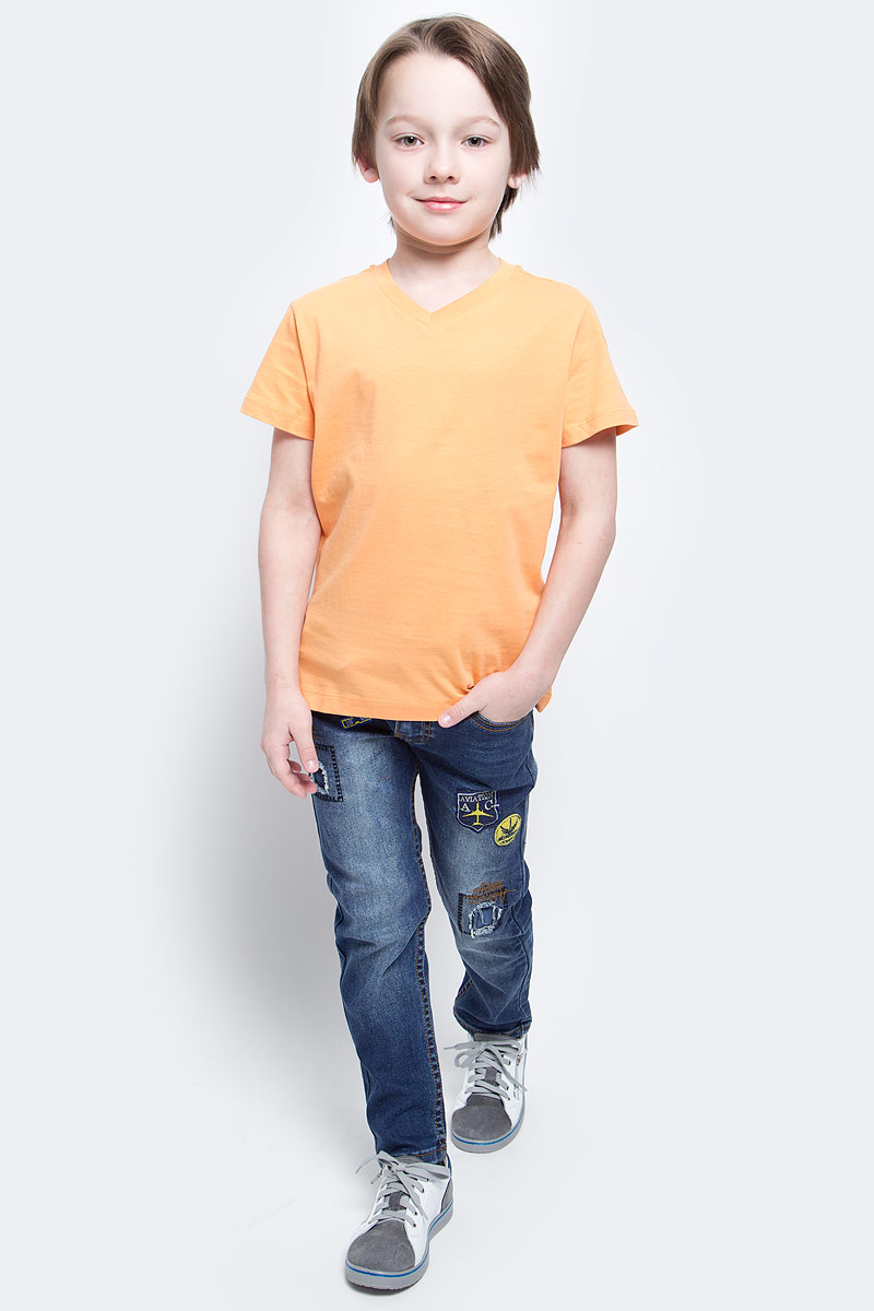 Футболка для мальчика Sela, цвет: светло-оранжевый. Ts-811/606-7132. Размер 152, 12 летTs-811/606-7132 Футболка для мальчика Sela, цвет: светло-оранжевый. Ts-811/606-7132. Размер 152, 12 летTs-811/606-7132Футболка для мальчика Sela изготовлена из высококачественного натурального хлопка. Модель с короткими рукавами и V-образным вырезом горловины имеет стильную однотонную расцветку.