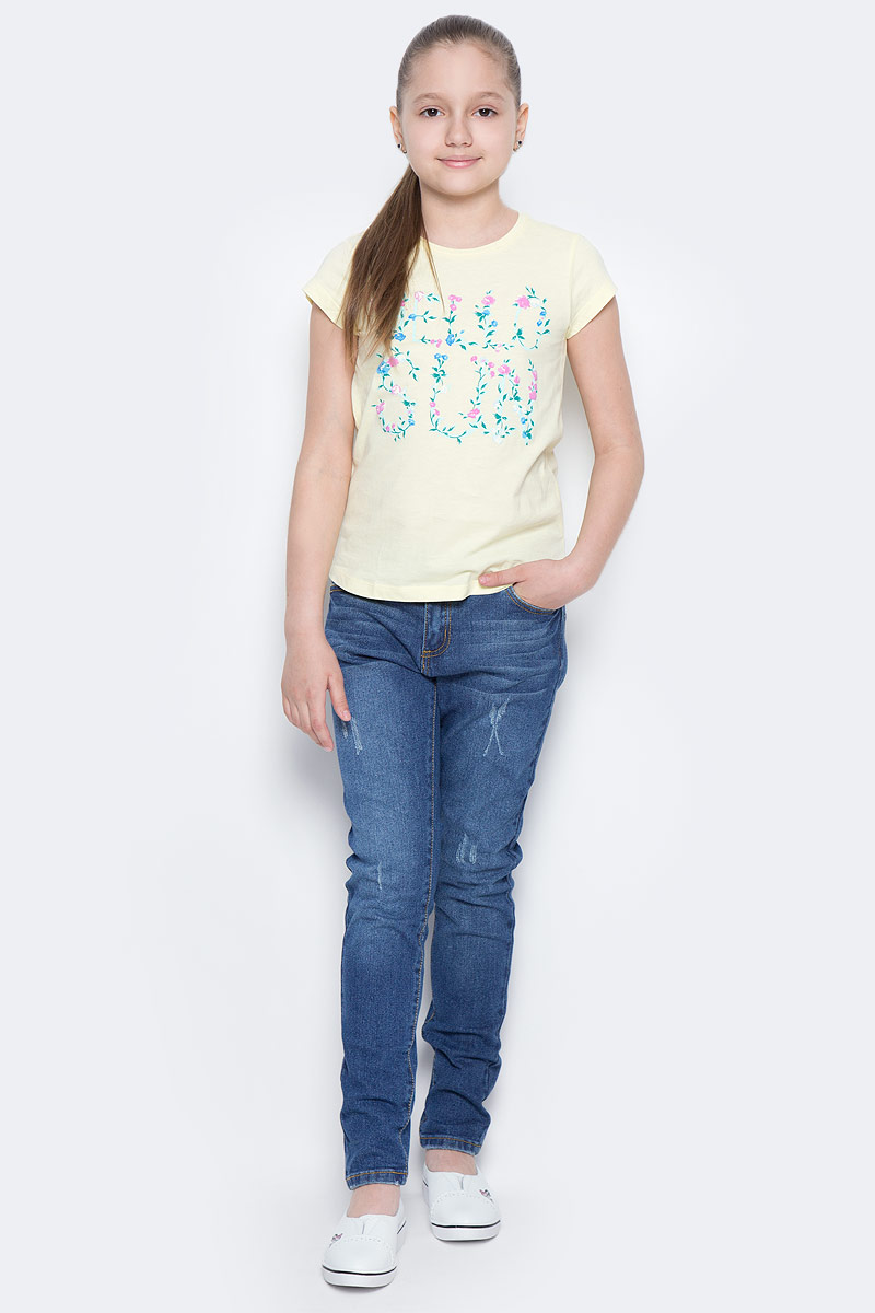 Джинсы для девочки Sela Denim, цвет: темно-синий. PJ-635/132-7142. Размер 152PJ-635/132-7142 Джинсы для девочки Sela Denim, цвет: темно-синий. PJ-635/132-7142. Размер 152PJ-635/132-7142Стильные джинсы для девочки Sela выполнены из эластичного хлопка с эффектом потертостей и разрывов. Джинсы свободного кроя и заниженной посадки на талии застегиваются на пуговицу и имеют ширинку на застежке-молнии. На поясе имеются шлевки для ремня. Модель представляет собой классическую пятикарманку: два втачных и один маленький накладной кармашек спереди и два накладных кармана сзади.