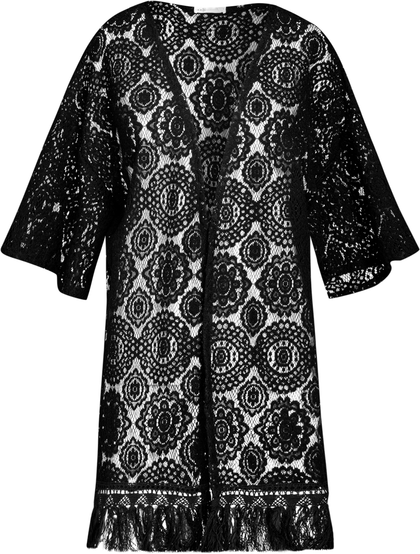 Пеньюар женский oodji Ultra, цвет: черный. 59805012/46564/2900N. Размер S (44)59805012/46564/2900N Пеньюар женский oodji Ultra, цвет: черный. 59805012/46564/2900N. Размер S (44)59805012/46564/2900NПеньюар домашний от oodji выполнен из ажурного материала. Модель с рукавами 1/2.