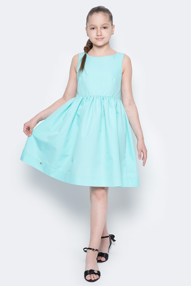 Платье для девочки Button Blue Main, цвет: ментоловый. 117BBGC25022600. Размер 128, 8 лет117BBGC25022600 Платье для девочки Button Blue Main, цвет: ментоловый. 117BBGC25022600. Размер 128, 8 лет117BBGC25022600Прекрасный летний вариант - яркое текстильное платье на тонкой хлопковой подкладке. Модный силуэт, комфортная форма делают платье для девочки отличным решением для каждого дня лета. Если вы хотите приобрести одновременно и красивую, и практичную, и удобную вещь, вам стоит купить детское платье от Button Blue.