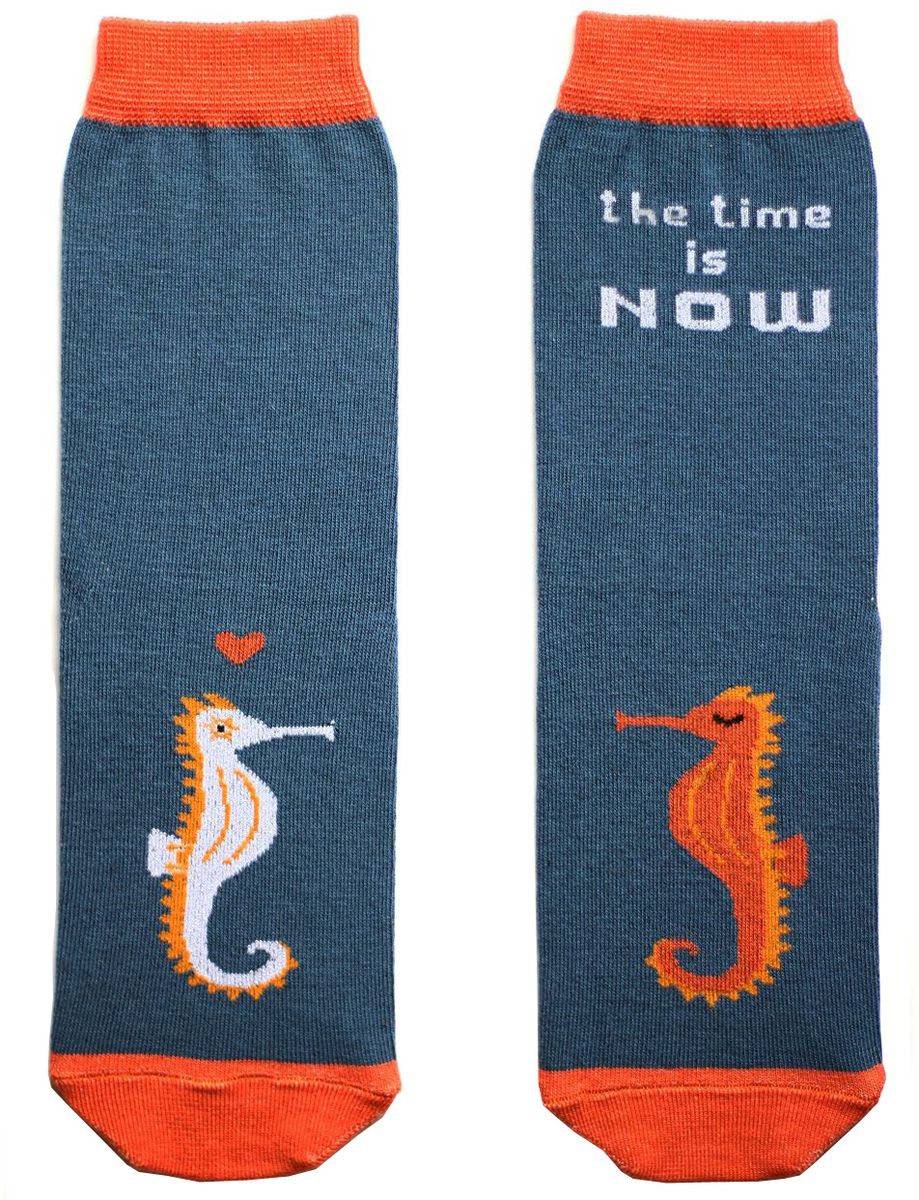 Носки детские Big Bang Socks, цвет: темно-бирюзовый, оранжевый. ca1911. Размер 30/34ca1911 Носки детские Big Bang Socks, цвет: темно-бирюзовый, оранжевый. ca1911. Размер 30/34ca1911Яркие носки Big Bang Socks изготовлены из высококачественного хлопка с добавлением полиамидных и эластановых волокон, которые обеспечивают великолепную посадку. Носки отличаются ярким стильным дизайном. Они оформлены изображением морского конька и надписью the time is now (время настало).