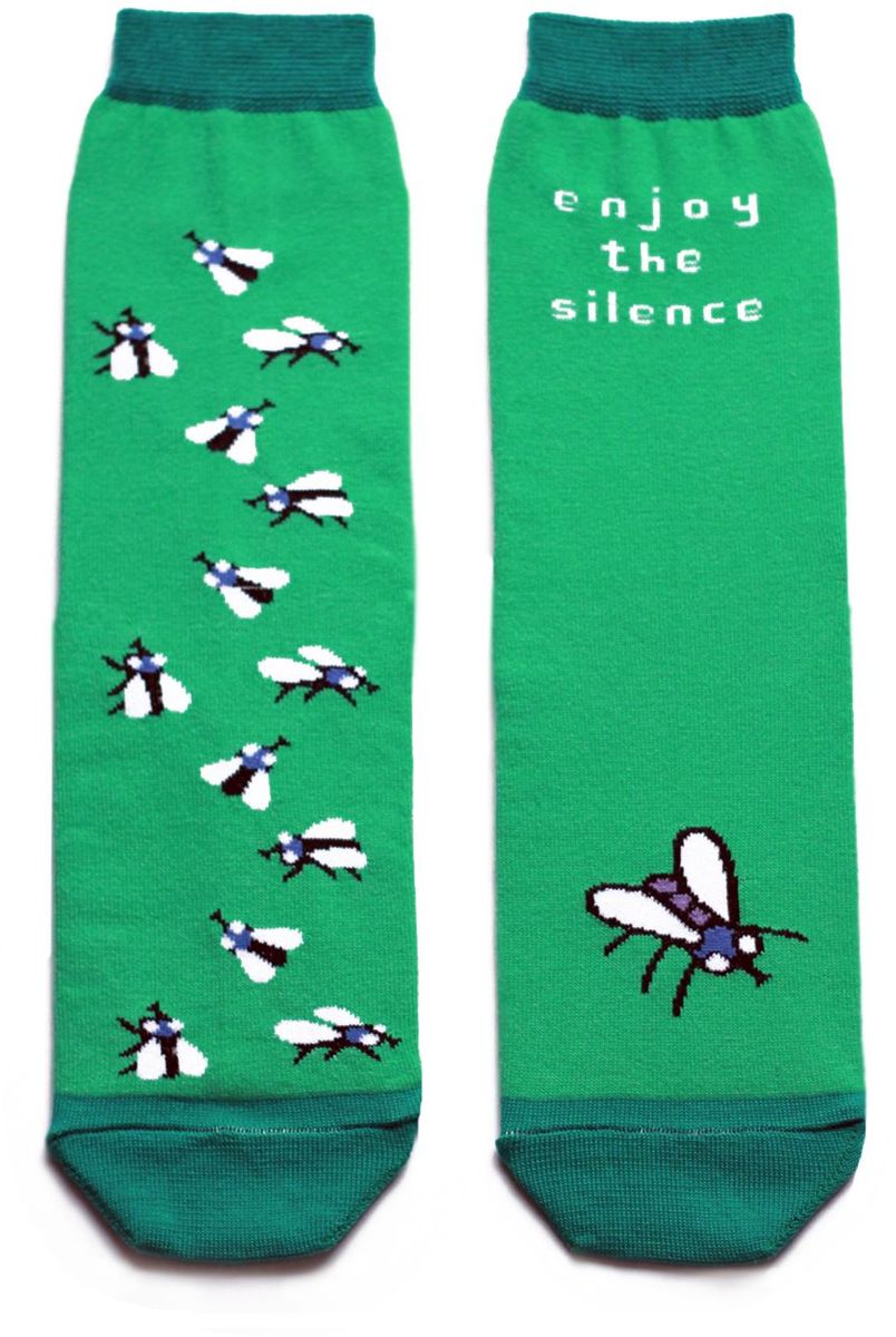 Носки детские Big Bang Socks, цвет: зеленый. ca1411. Размер 30/34ca1411 Носки детские Big Bang Socks, цвет: зеленый. ca1411. Размер 30/34ca1411Яркие носки Big Bang Socks изготовлены из высококачественного хлопка с добавлением полиамидных и эластановых волокон, которые обеспечивают великолепную посадку. Носки отличаются ярким стильным дизайном. Они оформлены изображением насекомых и надписью enjoy the silence (наслаждайся тишиной).