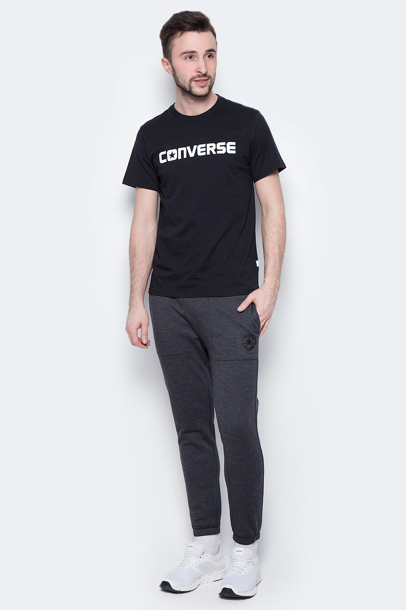 Футболка мужская Converse Knitted SS Crew Tee, цвет: черный. 10001970001. Размер XS (44)10001970001 Футболка мужская Converse Knitted SS Crew Tee, цвет: черный. 10001970001. Размер XS (44)10001970001Футболка Converse - оптимальный вариант для активного отдыха и повседневного использования. Модель выполнена из хлопка, что обеспечивает максимально комфортные ощущения во время использования. Крупный принт на груди придает изделию оригинальность.