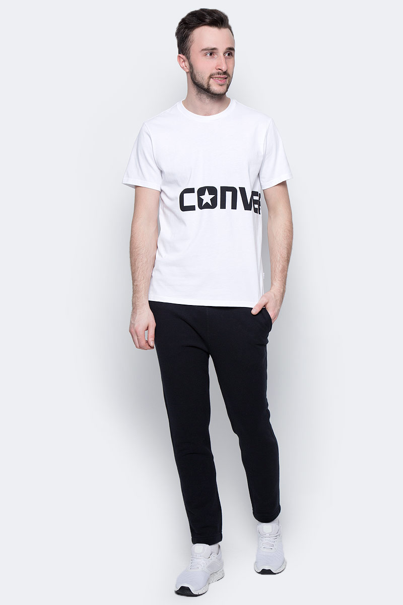 Футболка мужская Converse Knitted SS Crew Tee, цвет: белый. 10003676102. Размер S (46)10003676102 Футболка мужская Converse Knitted SS Crew Tee, цвет: белый. 10003676102. Размер S (46)10003676102Футболка Converse - оптимальный вариант для активного отдыха и повседневного использования. Модель выполнена из хлопка, что обеспечивает максимально комфортные ощущения во время использования. Крупный принт на груди и на спине придает изделию оригинальность.