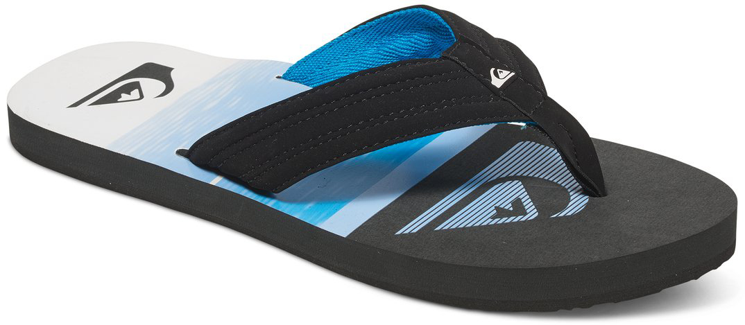 Сланцы мужские Quiksilver Basis, цвет: черный, синий. AQYL100231-XKBW. Размер 13 (46)AQYL100231-XKBW Сланцы мужские Quiksilver Basis, цвет: черный, синий. AQYL100231-XKBW. Размер 13 (46)AQYL100231-XKBWСтильные сланцы от Quiksilver - отличный выбор для летнего отдыха. Верх модели выполнен из синтетического нубука, который не портится от взаимодействия с водой. Подъем стопы анатомической формы. Упругая губчатая каучуковая подошва с логотипом Quiksilver обеспечивает уверенное сцепление с любой поверхностью. Удобные сланцы прекрасно подойдут для похода в бассейн или на пляж.