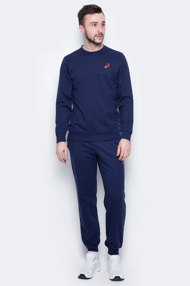 Костюм спортивный мужской Asics Sweater Suit, цвет: синий. 142895-0891. Размер XL (52/54)142895-0891 Костюм спортивный мужской Asics Sweater Suit, цвет: синий. 142895-0891. Размер XL (52/54)142895-0891Удобный спортивный костюм для повседневных тренировок. Лонгслив с круглым вырезом горловины и длинными рукавами. Брюки дополнены эластичным поясом на талии.