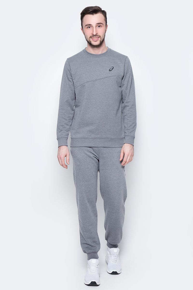 Костюм спортивный мужской Asics Sweater Suit, цвет: серый. 142895-0798. Размер XXXL (56/58)142895-0798 Костюм спортивный мужской Asics Sweater Suit, цвет: серый. 142895-0798. Размер XXXL (56/58)142895-0798Удобный спортивный костюм для повседневных тренировок. Лонгслив с круглым вырезом горловины и длинными рукавами. Брюки дополнены эластичным поясом на талии.
