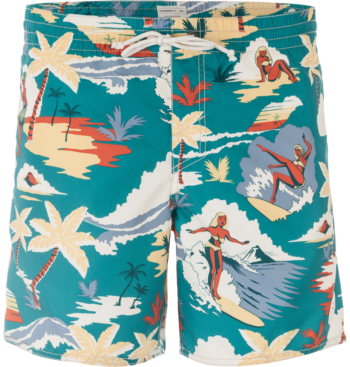 Шорты пляжные мужские ONeill Pm Socal Boardshorts, цвет: зеленый. 7A3682-6900. Размер L (50/52)7A3682-6900 Шорты пляжные мужские ONeill Pm Socal Boardshorts, цвет: зеленый. 7A3682-6900. Размер L (50/52)7A3682-6900Мужские пляжные шорты ONeill выполнены из 100% полиэстера. Технология Hyperdry надежно защищает от влаги, пропускает воздух и позволяет ткани быстро сохнуть. Пояс снабжен эластичной резинкой с затягивающимся шнурком для комфортной посадки. Изделие декорировано ярким летним принтом.