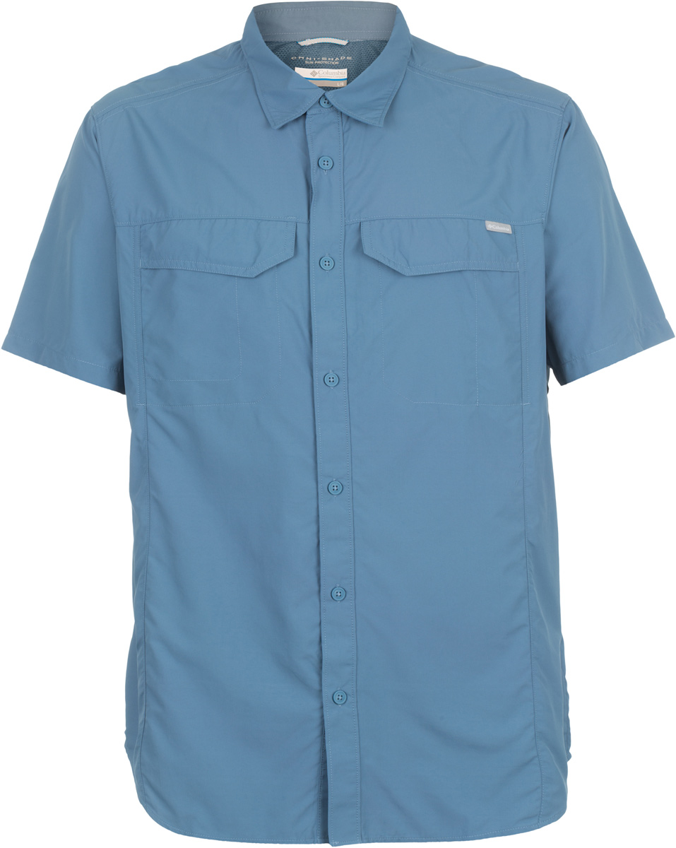 Рубашка мужская Columbia Silver Ridge SS Shirt, цвет: темно-синий. 1441661-492. Размер M (46/48)1441661-492 Рубашка мужская Columbia Silver Ridge SS Shirt, цвет: темно-синий. 1441661-492. Размер M (46/48)1441661-492Мужская рубашка Columbia Silver Ridge SS Shirt изготовлена из нейлона. Модель Regular Fit с отложным воротником и короткими рукавами застегивается на пуговицы. Спереди расположен накладной карман. Технология Omni-Shade UPF 50 обеспечивает максимальную защиту от УФ-лучей в течение долгих часов на солнце. Технология Omni-Wick отводит испарения от тела, влага быстро впитывается в ткань и испаряется.