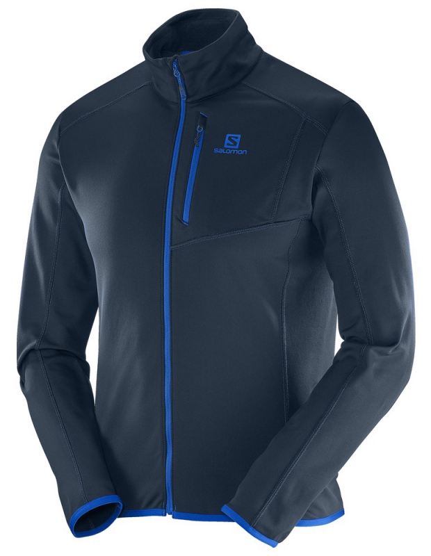 Толстовка для бега мужская Salomon Discovery FZ, цвет: серый. L39278300. Размер S (44/46)L39278300 Толстовка для бега мужская Salomon Discovery FZ, цвет: серый. L39278300. Размер S (44/46)L39278300Легкая толстовка Discovery спортивного края изготовлена из эластичного микрофлиса. Эта мягкая дышащая толстовка служит идеальным теплым промежуточным слоем. Модель с воротником-стойкой и длинными рукавами застегивается на молнию. Спереди имеется прорезной карман на молнии.