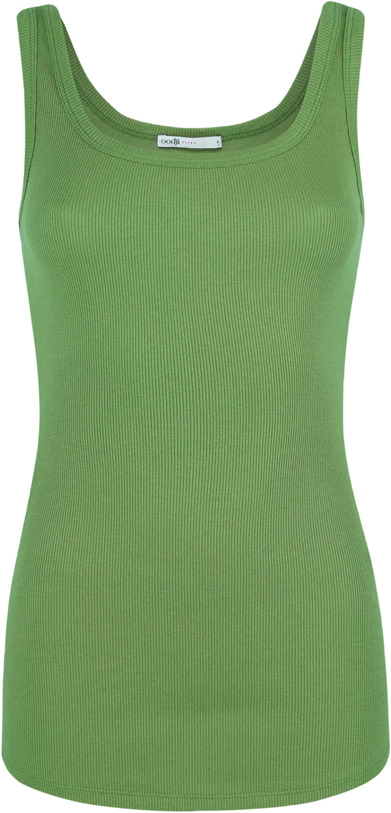 Майка женская oodji, цвет: зеленый. 14315001B/46174/6200N. Размер XL (50)14315001B/46174/6200N Майка женская oodji, цвет: зеленый. 14315001B/46174/6200N. Размер XL (50)14315001B/46174/6200NЖенская майка oodji Ultra выполнена из качественного эластичного хлопка. Модель на нерегулируемых бретельках средней ширины с круглым вырезом горловины подойдет для дома, прогулок и дружеских встреч и будет отлично сочетаться с джинсами и брюками, а также гармонично смотреться с юбками. Мягкая ткань хорошо тянется и приятна на ощупь.