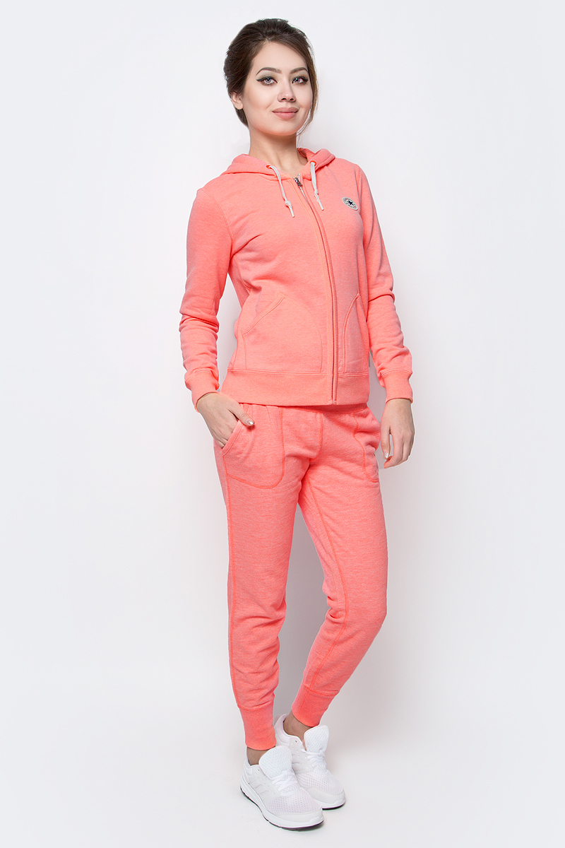 Толстовка женская Converse Knitted Womens Ls Zip Hoodie, цвет: оранжевый. 10002089830. Размер L (48)10002089830 Толстовка женская Converse Knitted Womens Ls Zip Hoodie, цвет: оранжевый. 10002089830. Размер L (48)10002089830Толстовка женская Converse изготовлена из мягкого смесового материала. Модель выполнена с длинными рукавами и капюшоном. Толстовка дополнена двумя карманами и эластичными резинками по низу изделия и на манжетах рукавов.