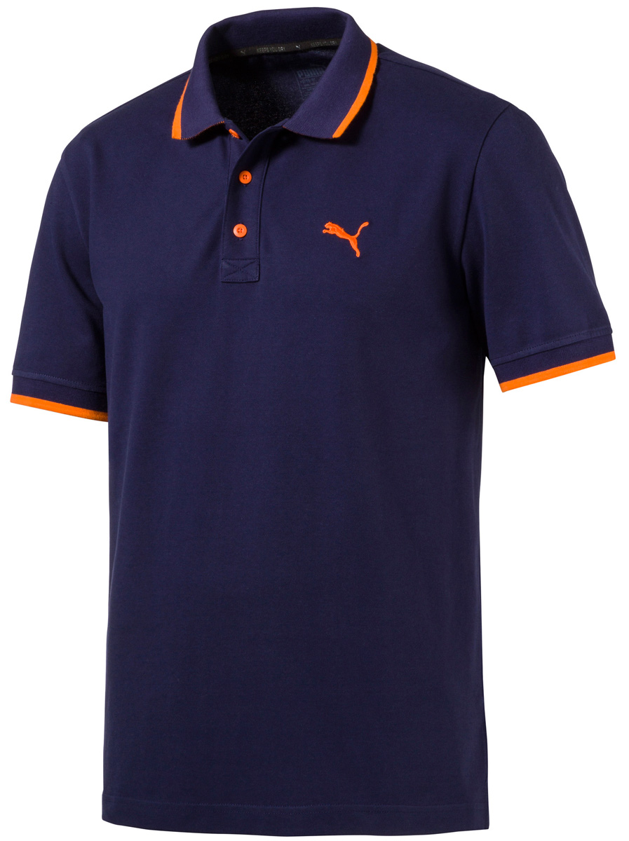 Поло мужское Puma Hero Tee, цвет: темно-синий. 83830338. Размер M (46/48)83830338 Поло мужское Puma Hero Tee, цвет: темно-синий. 83830338. Размер M (46/48)83830338Стильная мужская рубашка-поло Hero Polo выполнена из хлопка с добавлением эластана. Высокофункциональная технология dryCELL отводит влагу, поддерживает тело сухим и гарантирует максимальный комфорт. Модель декорирована вышитым логотипом PUMA. Среди других отличительных особенностей изделия - двухцветный отложной воротник с контрастной полосой, отделка тесьмой с фирменной символикой с внутренней стороны ворота и манжеты из эластичного трикотажа. Классический крой понравится ценителям простого и лаконичного стиля, а воротник добавит элегантности модели. Отличный вариант для повседневного образа.