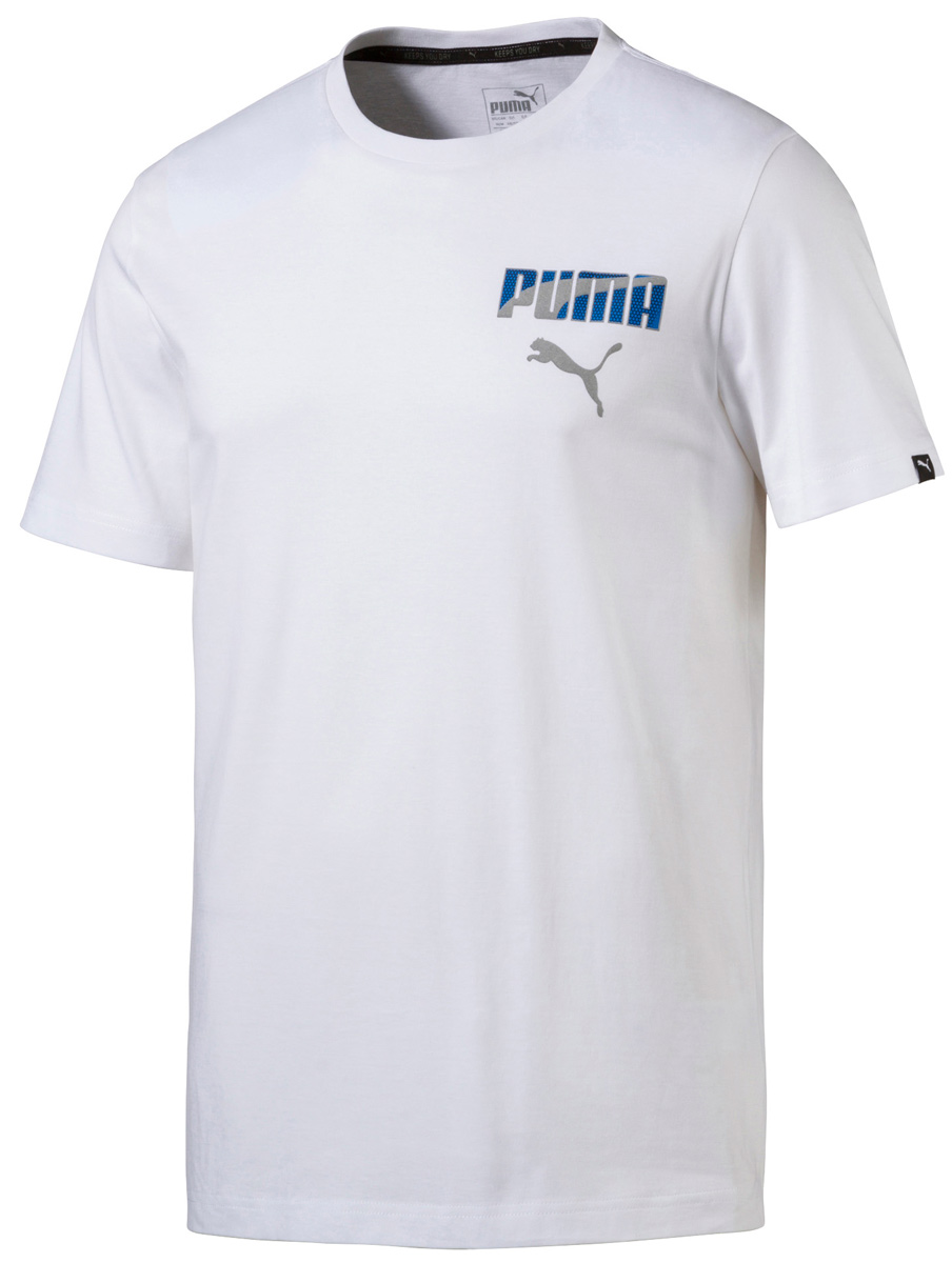 Футболка мужская Puma Hero Tee, цвет: белый. 83830066. Размер XXL (52/54)83830066 Футболка мужская Puma Hero Tee, цвет: белый. 83830066. Размер XXL (52/54)83830066Футболка мужская Puma Hero Tee выполнена из тонкого трикотажа. Модель декорирована графическим набивным прорезиненным рисунком и изготовлена из высокофункционального материала dryCELL, который отводит влагу, поддерживает тело сухим и гарантирует максимальный комфорт. Среди других отличительных особенностей изделия - отделка сзади по вороту тесьмой с фирменной символикой и отделка воротника трикотажем в рубчик.