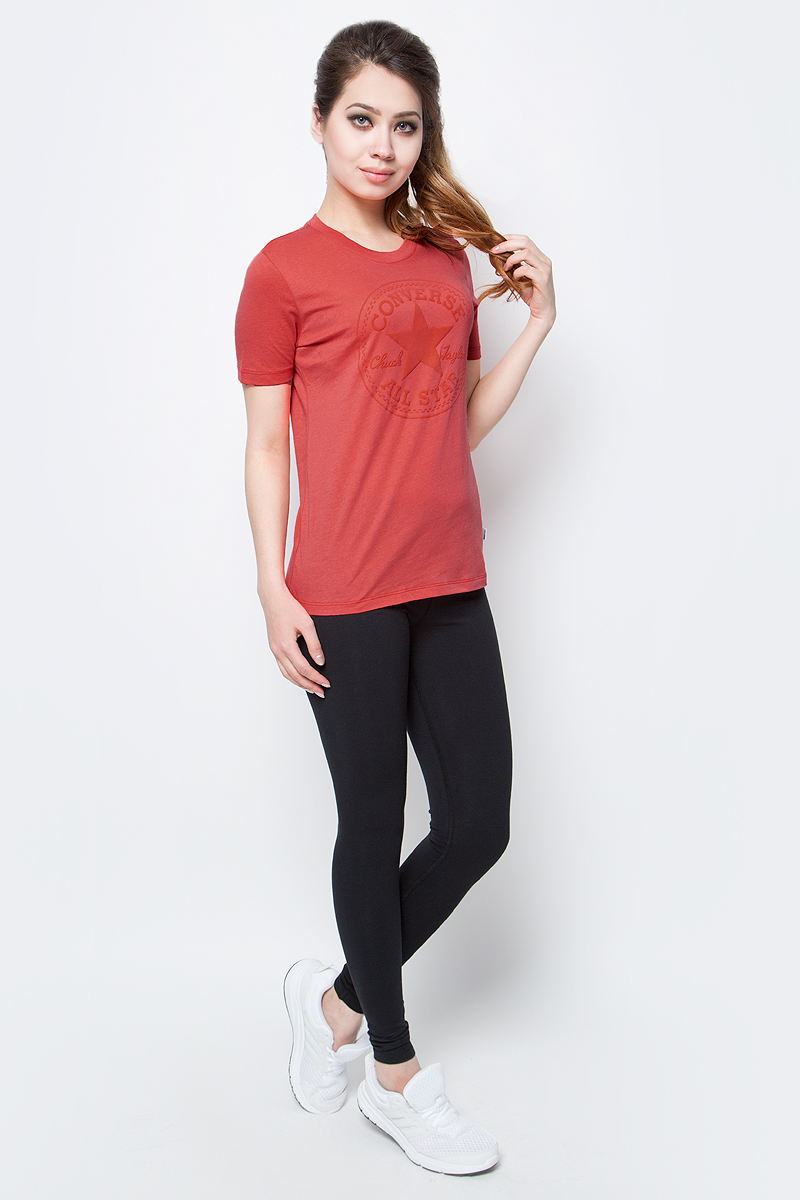 Футболка женская Converse Knitted SS Crew Tee, цвет: оранжевый. 10003593638. Размер XS (42)10003593638 Футболка женская Converse Knitted SS Crew Tee, цвет: оранжевый. 10003593638. Размер XS (42)10003593638Футболка Converse - оптимальный вариант для активного отдыха и повседневного использования. Модель выполнена из хлопка, что обеспечивает максимально комфортные ощущения во время использования. Крупный принт на груди придает изделию оригинальность.