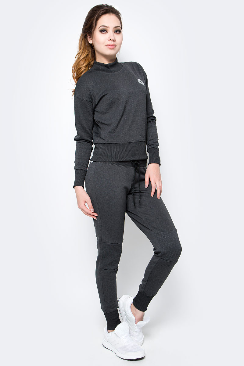 Толстовка женская Converse Top, цвет: серый. 10003545001. Размер XS (42)10003545001 Толстовка женская Converse Top, цвет: серый. 10003545001. Размер XS (42)10003545001Толстовка женская Converse изготовлена из мягкого смесового материала. Модель выполнена с длинными рукавами и воротником-стойкой. Толстовка дополнена эластичными резинками по низу изделия и на манжетах рукавов.