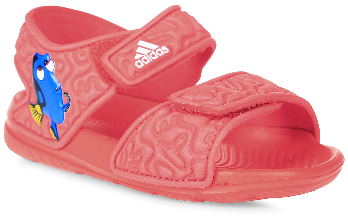 Сандалии для девочки adidas Disney Nemo AltaSwi, цвет: оранжевый. BA9327. Размер 25BA9327 Сандалии для девочки adidas Disney Nemo AltaSwi, цвет: оранжевый. BA9327. Размер 25BA9327В этих очаровательных пляжных сандаликах с осьминогом Хэнком из мультфильма В поисках Дори малышам будет удобно играть у бассейна или на берегу моря. Текстильная подкладка обеспечивает комфорт маленьким ножкам, а мягкие ремешки на липучке облегчают надевание и снимание.