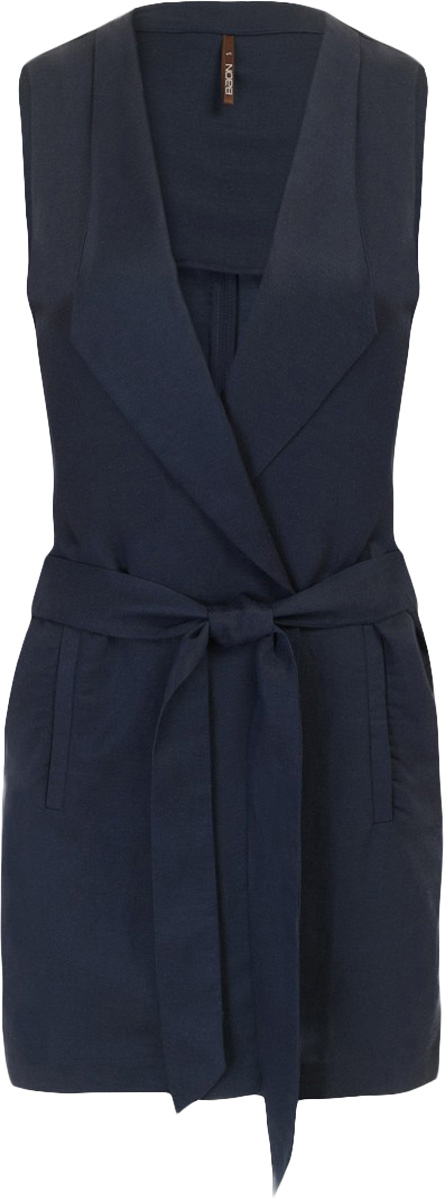 Жилет женский Baon, цвет: темно-синий. B157008_Dark Navy. Размер L (48)B157008_Dark Navy Жилет женский Baon, цвет: темно-синий. B157008_Dark Navy. Размер L (48)B157008_Dark NavyЖилет женский Baon выполнен из льна и хлопка. Изделие без застёжки фиксируется при помощи завязывающегося пояса. По бокам расположены небольшие разрезы.