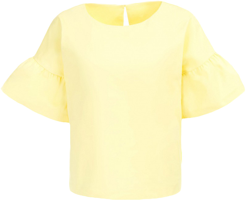 Блузка женская Baon, цвет: желтый. B197017_Canary. Размер L (48)B197017_Canary Блузка женская Baon, цвет: желтый. B197017_Canary. Размер L (48)B197017_CanaryБлузка женская Baon выполнена из хлопка, полиамида и эластана. Блузка имеет прямой крой. На спине расположена застёжка на пуговицу.