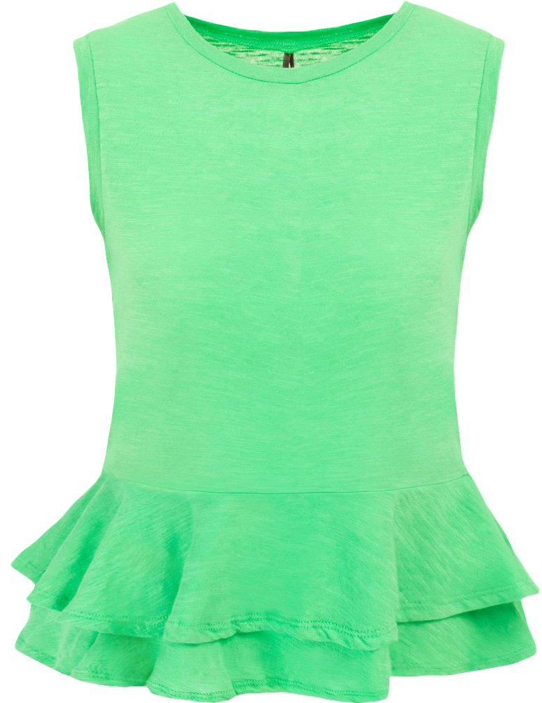 Блузка женская Baon, цвет: зеленый. B237033_Bright Green. Размер M (46)B237033_Bright Green Блузка женская Baon, цвет: зеленый. B237033_Bright Green. Размер M (46)B237033_Bright GreenБлузка женская Baon выполнена из натурального хлопка. Модель с круглым вырезом горловины понизу оформлена оборками.