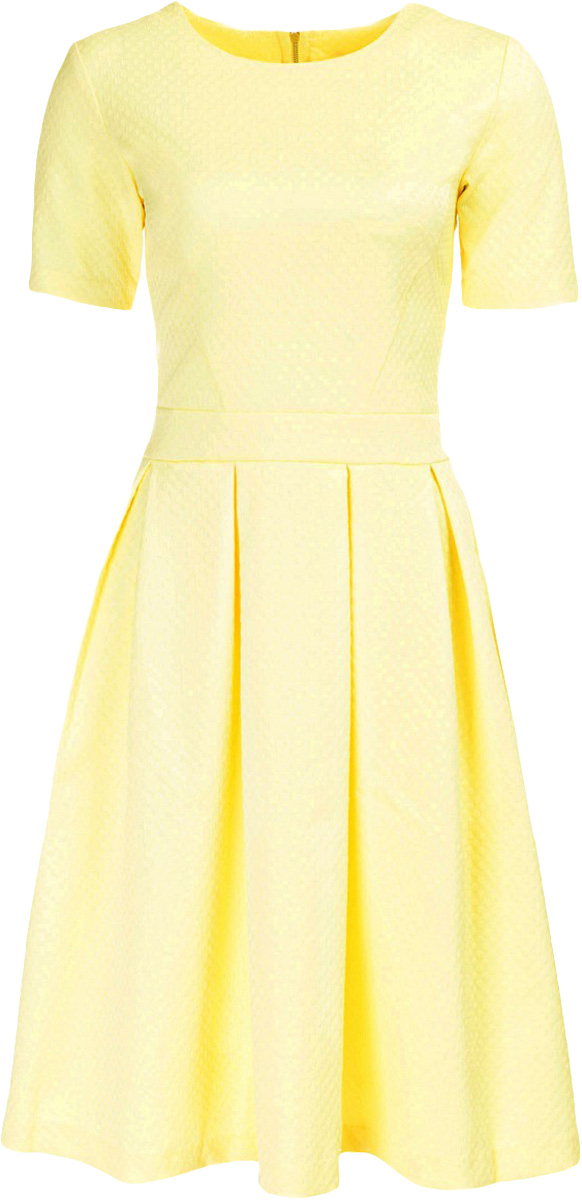 Платье Baon, цвет: желтый. B457040_Cold Butter Jacquard. Размер M (46)B457040_Cold Butter Jacquard Платье Baon, цвет: желтый. B457040_Cold Butter Jacquard. Размер M (46)B457040_Cold Butter JacquardПлатье Baon выполнено из комбинированного материала. Модель с круглым вырезом горловины и короткими рукавами сзади застегивается на застежку-молнию.