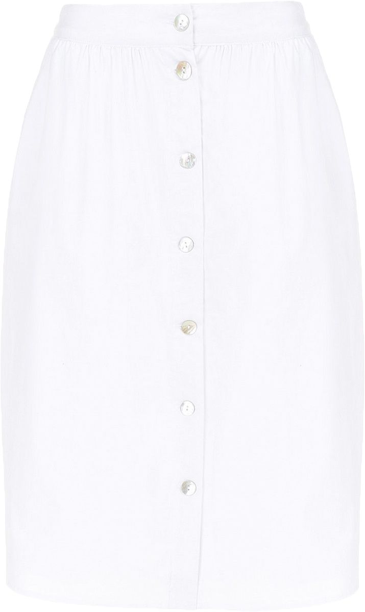 Юбка Baon, цвет: белый. B477033_White. Размер S (44)B477033_White Юбка Baon, цвет: белый. B477033_White. Размер S (44)B477033_WhiteЮбка Baon выполнена из хлопка и эластана. Модель застегивается на пуговицы.