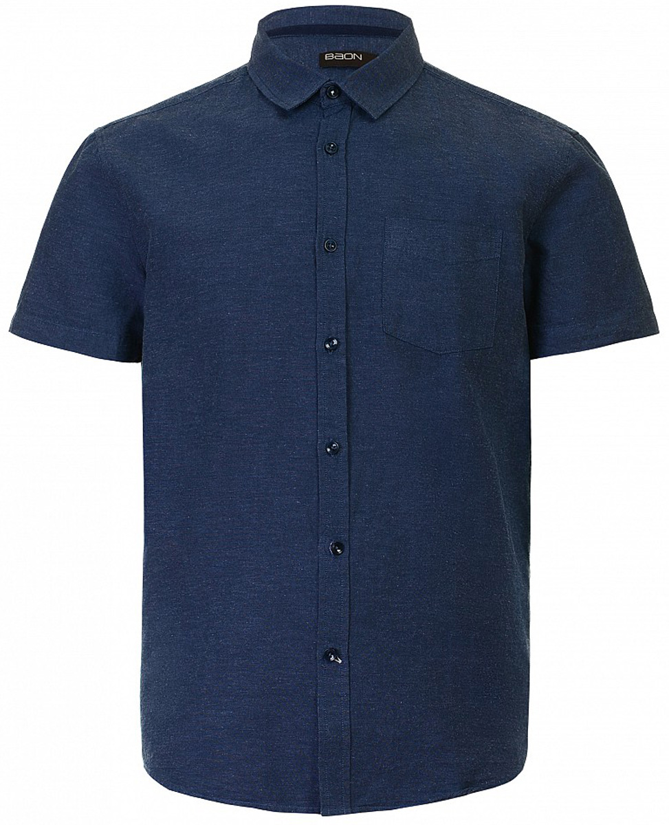 Рубашка мужская Baon, цвет: темно-синий. B687013_Deep Navy. Размер L (50)B687013_Deep Navy Рубашка мужская Baon, цвет: темно-синий. B687013_Deep Navy. Размер L (50)B687013_Deep NavyРубашка мужская Baon выполнена из хлопка и льна. Модель с отложным воротником и короткими рукавами застегивается на пуговицы.