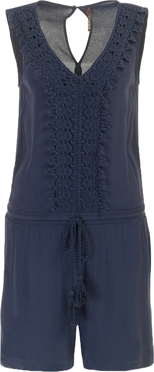 Комбинезон женский Baon, цвет: темно-синий. B497005_Dark Navy. Размер L (48)B497005_Dark Navy Комбинезон женский Baon, цвет: темно-синий. B497005_Dark Navy. Размер L (48)B497005_Dark NavyКомбинезон женский Baon выполнен из вискозы. На спине изделия расположена застёжка на пуговицу, на талии - эластичная вставка с кулиской и завязывающимся шнурком.