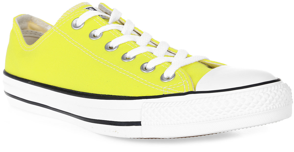 Кеды женские Converse Chuck Taylor All Star, цвет: желтый. 155735. Размер 6 (39)155735 Кеды женские Converse Chuck Taylor All Star, цвет: желтый. 155735. Размер 6 (39)155735Стильные женские кеды Chuck Taylor All Star от Converse созданы для тех, кто предпочитает оригинальный дизайн и непревзойденное качество. Кеды выполнены из плотного текстиля и оформлены контрастной прострочкой. Мыс защищен резиновой накладкой. Сбоку предусмотрены отверстия с люверсами для вентиляции. Классическая шнуровка надежно фиксирует обувь на ноге. Стелька и подкладка из мягкого текстиля комфортны при ходьбе. Подошва исполнена из износостойкой резины контрастного цвета. Рифление на подошве обеспечивает идеальное сцепление с любыми поверхностями. Эффектные кеды помогут вам создать яркий, динамичный образ.