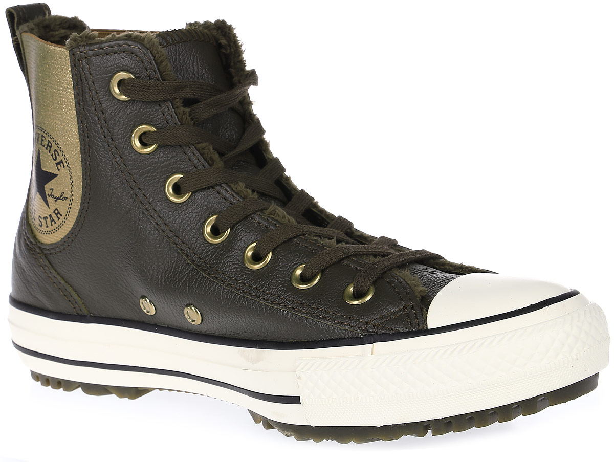 Кеды женские Converse Chuck Taylor All Star Chelsea Boot Leather + Fur, цвет: темно-коричневый. 553391. Размер 8 (39)553391 Кеды женские Converse Chuck Taylor All Star Chelsea Boot Leather + Fur, цвет: темно-коричневый. 553391. Размер 8 (39)553391Модные женские кеды Chuck Taylor All Star Chelsea Boot Leather + Fur от Converse выполнены из натуральной кожи. По бокам модель дополнена эластичными вставками. Мыс модели защищен прорезиненной вставкой. Внутренняя поверхность и стелька из искусственного меха не дадут ногам замерзнуть. Шнуровка надежно зафиксирует модель на ноге. Подошва дополнена рифлением.