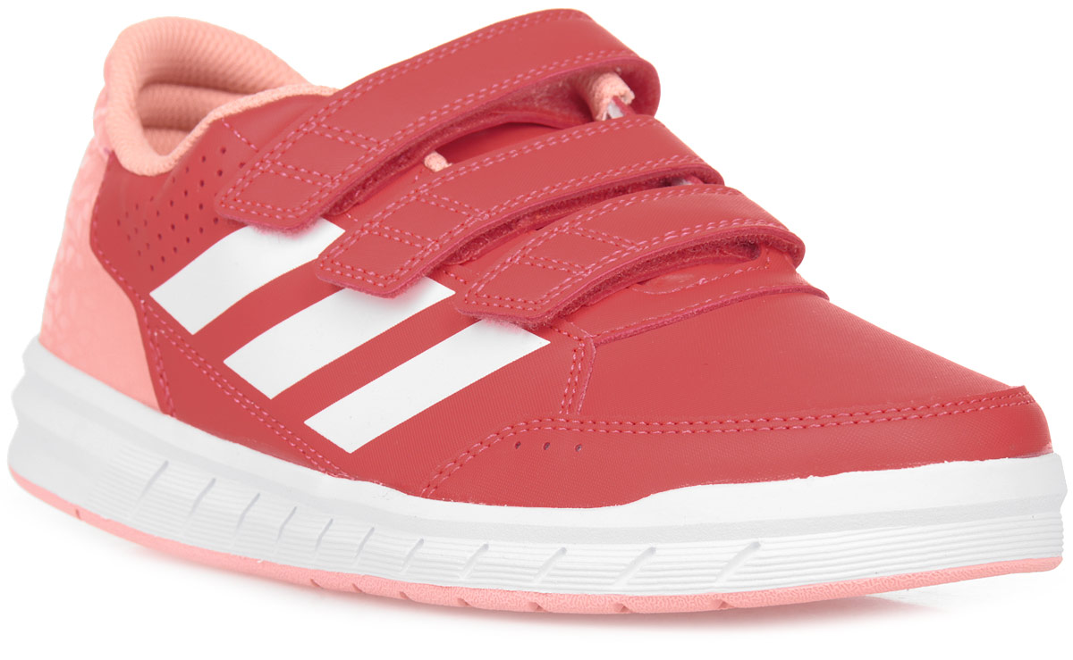 Кроссовки для девочки adidas AltaSport CF K, цвет: розовый, красный, белый. BA9531. Размер 28BA9531 Кроссовки для девочки adidas AltaSport CF K, цвет: розовый, красный, белый. BA9531. Размер 28BA9531Удобные детские кроссовочки для активных игр и занятий. Легкий и прочный верх из искусственной кожи дополнен немаркой резиновой подошвой, которая идеально подходит для физкультуры в школьном зале. Ремешки на липучках для удобного снимания и надевания.