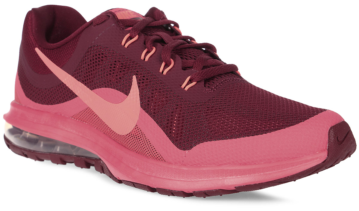 Кроссовки для бега мужские Nike Air Max Dynasty 2, цвет: бордовый, розовый. 852430-600. Размер 10,5 (44)852430-600 Кроссовки для бега мужские Nike Air Max Dynasty 2, цвет: бордовый, розовый. 852430-600. Размер 10,5 (44)852430-600Мужские беговые кроссовки Air Max Dynasty 2 от Nike выполнены из текстиля и дополнены бесшовными накладками. Подкладка и стелька из текстиля обеспечивают комфорт. Амортизирующая вставка Max Air в подошве из пеноматериала обеспечивает мягкость и поддержку, а эластичные желобки отвечают за плавность движений при беге. Шнурки с интегрированными нитями Flywire для регулируемой поддержки.Мягкая подошва из пеноматериала обеспечивает оптимальную амортизацию без утяжеления.Вафельная подметка из прочной экологичной резины обеспечивает уверенное сцепление на любых поверхностях.