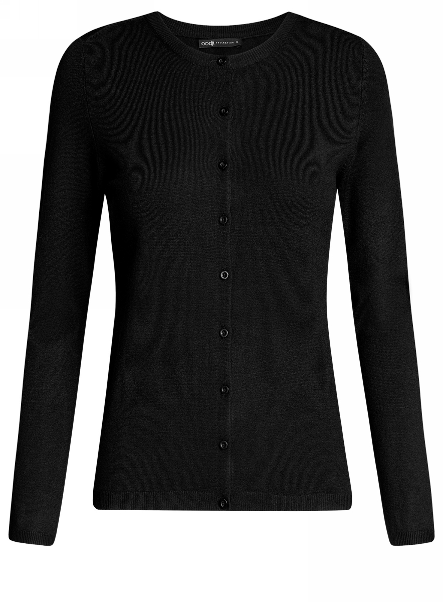 Жакет женский oodji Collection, цвет: черный. 73212401-1B/45904/2900N. Размер XS (42)73212401-1B/45904/2900N Жакет женский oodji Collection, цвет: черный. 73212401-1B/45904/2900N. Размер XS (42)73212401-1B/45904/2900NТрикотажный жакет oodji изготовлен из качественного смесового материала. Модель с длинными рукавами застегивается на пуговицы по всей длине. Низ изделия и рукава выполнены с эластичными резинками.